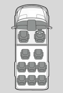 ผังรถตู้ 8 ที่นั่ง